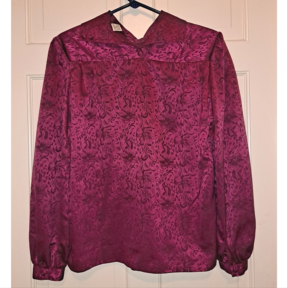 Women’s long sleeve blouse collar floral formal party travel business church fun